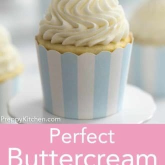 cupcake with vanilla buttercream frosting
