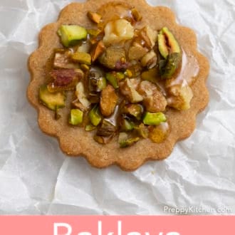 baklava cookie on white paper