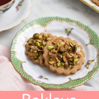 baklava cookies on a plate