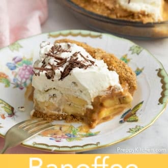 piece of banoffee pie on a plate