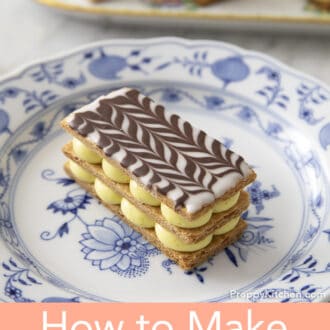 A Mille Feuille on a plate