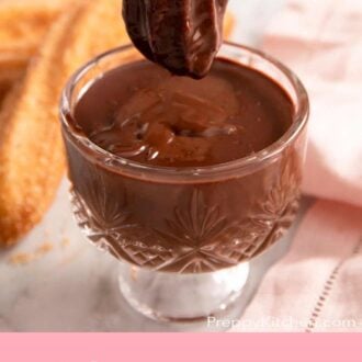 A pinterest graphic for homemade churros